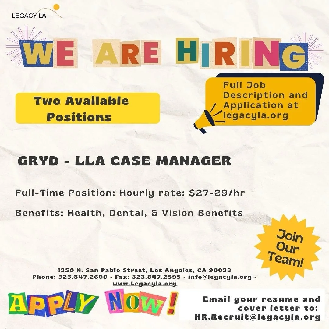 Join our team of passionate professionals here at a Legacy LA ☀️ and help carry out our mission to make positive interventions of the lives of young people. Swipe to learn more about the desired qualifications for these positions. Check out the links