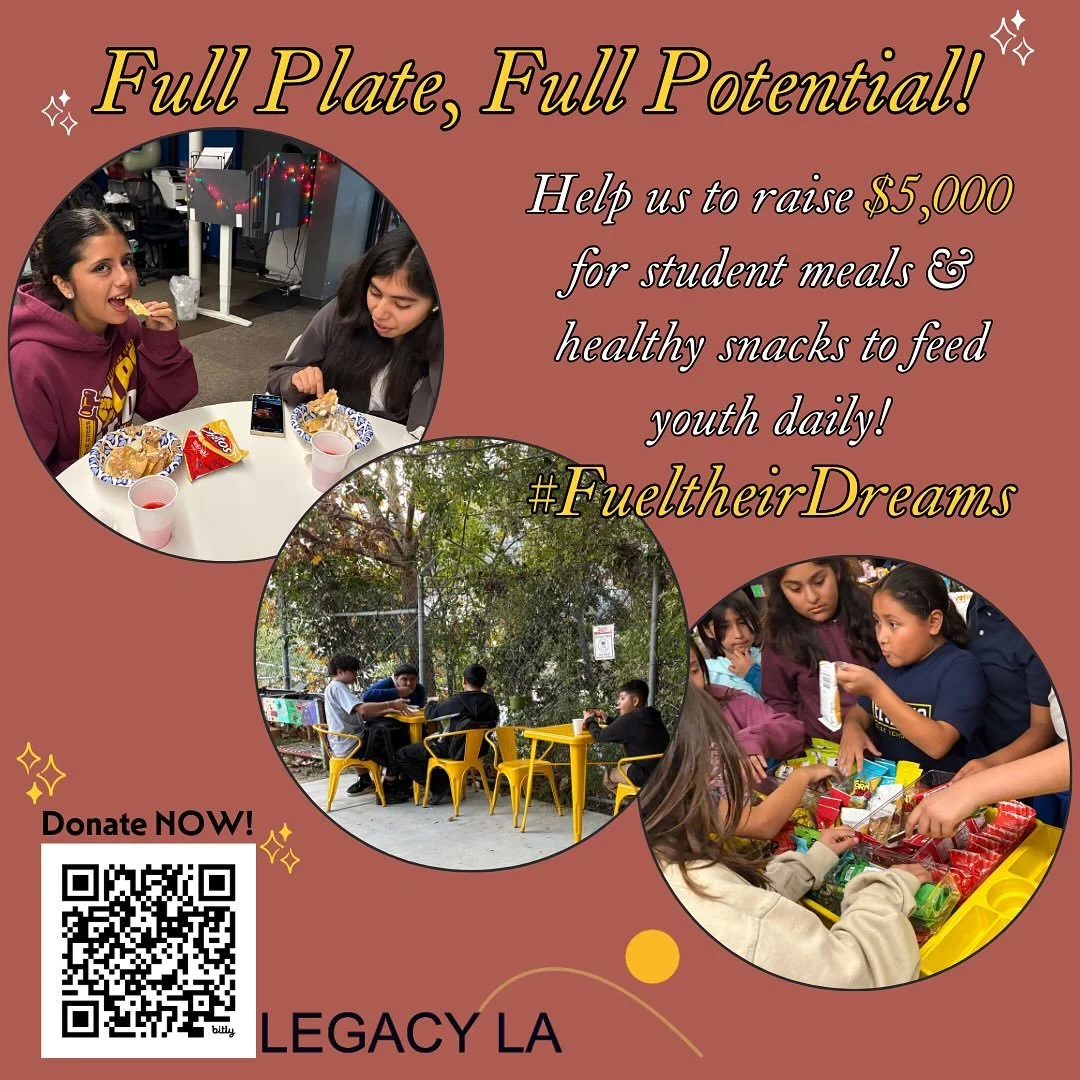 Today is #GivingTuesday2025 and Legacy LA is launching our &ldquo;Full Plate, Full Potential&rdquo; Campaign to fundraise meals and healthy snacks for youth so they can be nourished, feel seen and comforted, and connected to each other.

Each day, yo