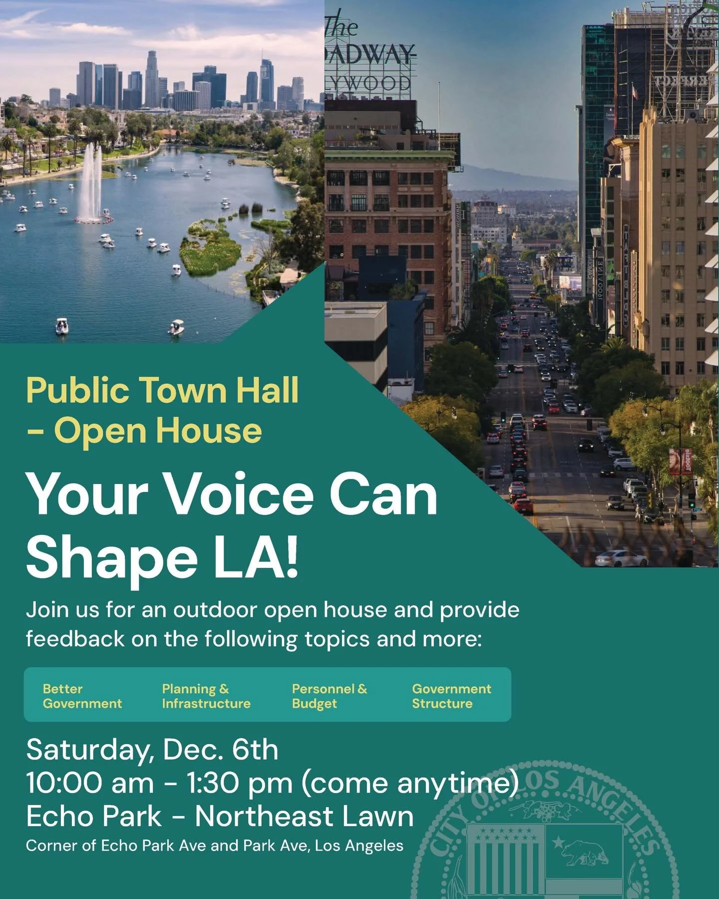 Hello 👋 friends!
LA&rsquo;s City Charter hasn&rsquo;t had a major update since 1999.
The current reform process is a pivotal moment for Angelenos, your voice matters.

What is the Los Angeles City Charter?

Think of it as the city&rsquo;s constituti