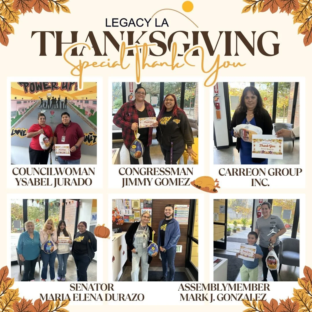 We extend our heartfelt gratitude to Councilwoman Ysabel Jurado, Senator Maria Elena Durazo, Assemblymember Mark Gonzalez, Congressman Jimmy Gomez, and Carreon Group Inc. for their generous donation of turkeys and support this Thanksgiving season. Th