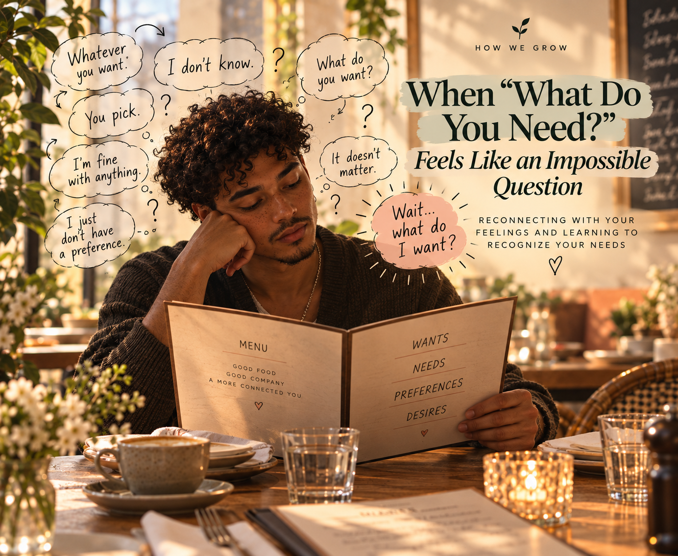 When “What Do You Need?” Feels Like an Impossible Question: Reconnecting With Your Feelings and Learning to Recognize Your Needs