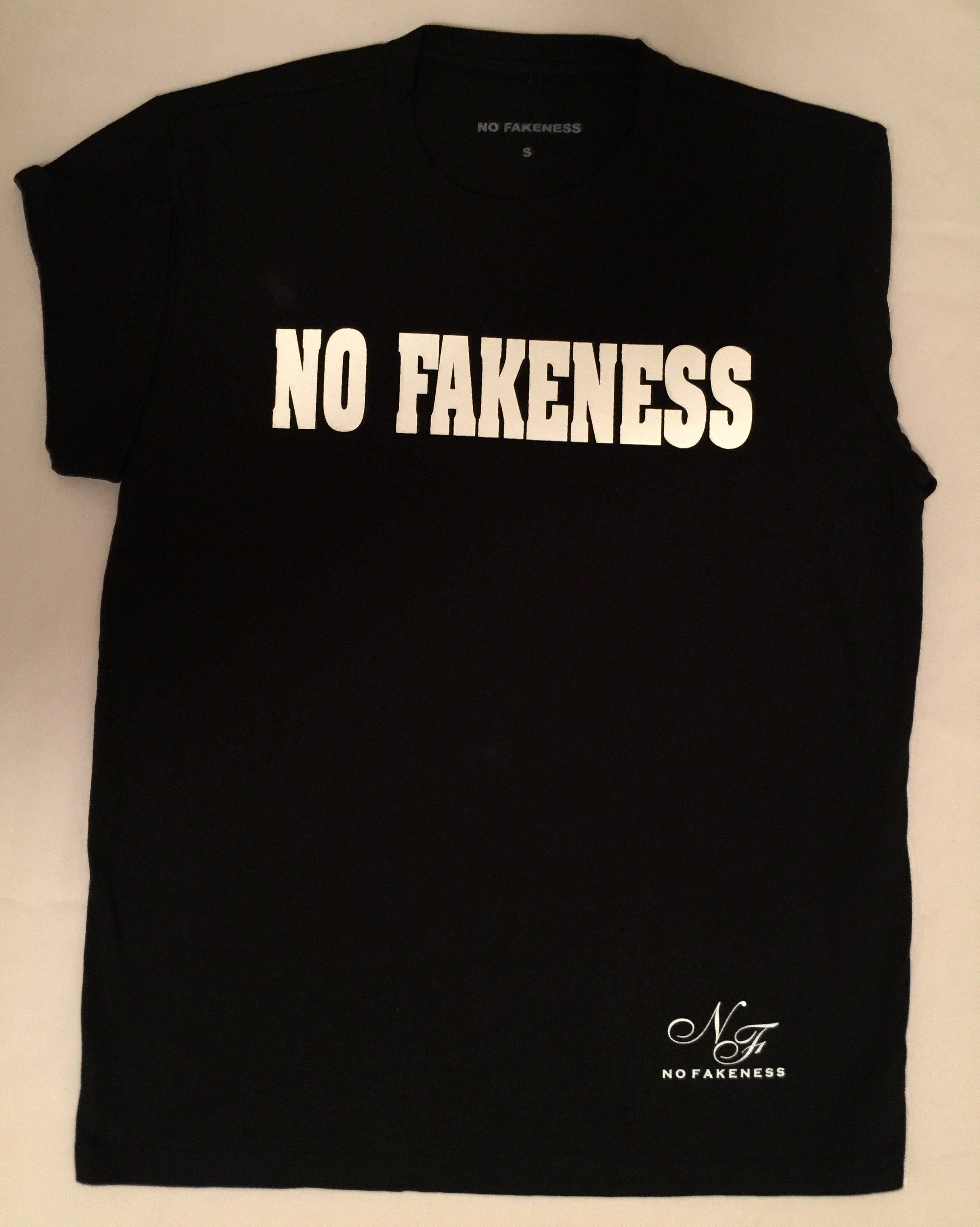 Black No Fakeness Tee Shirt