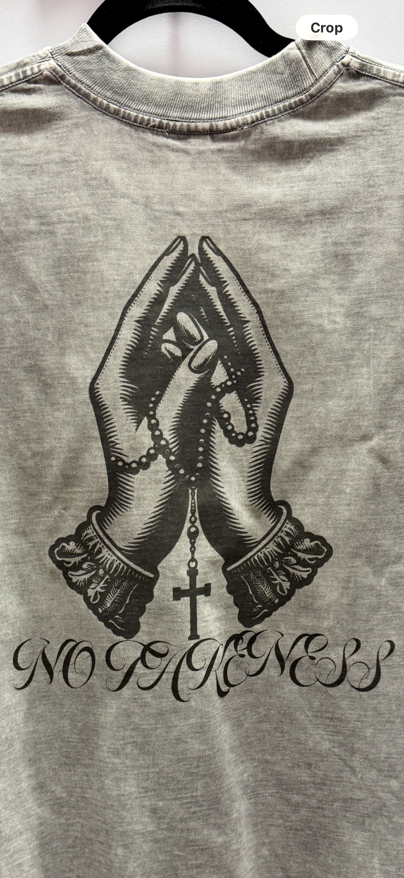 Faith Over No Fakeness Tee - Light Grey