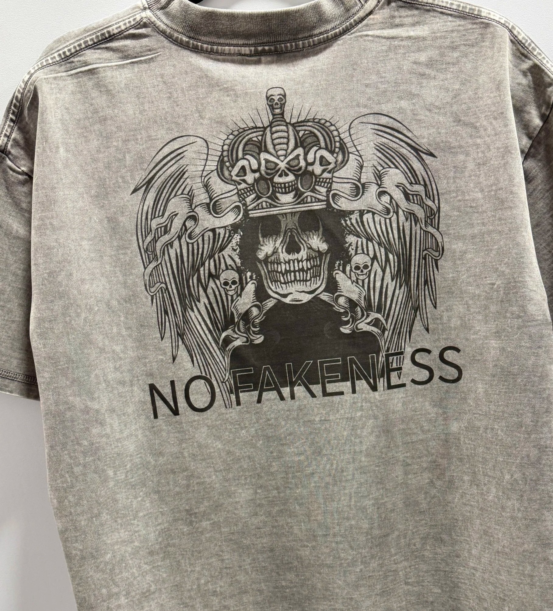 No Fakeness Reign Tee -  Light Grey