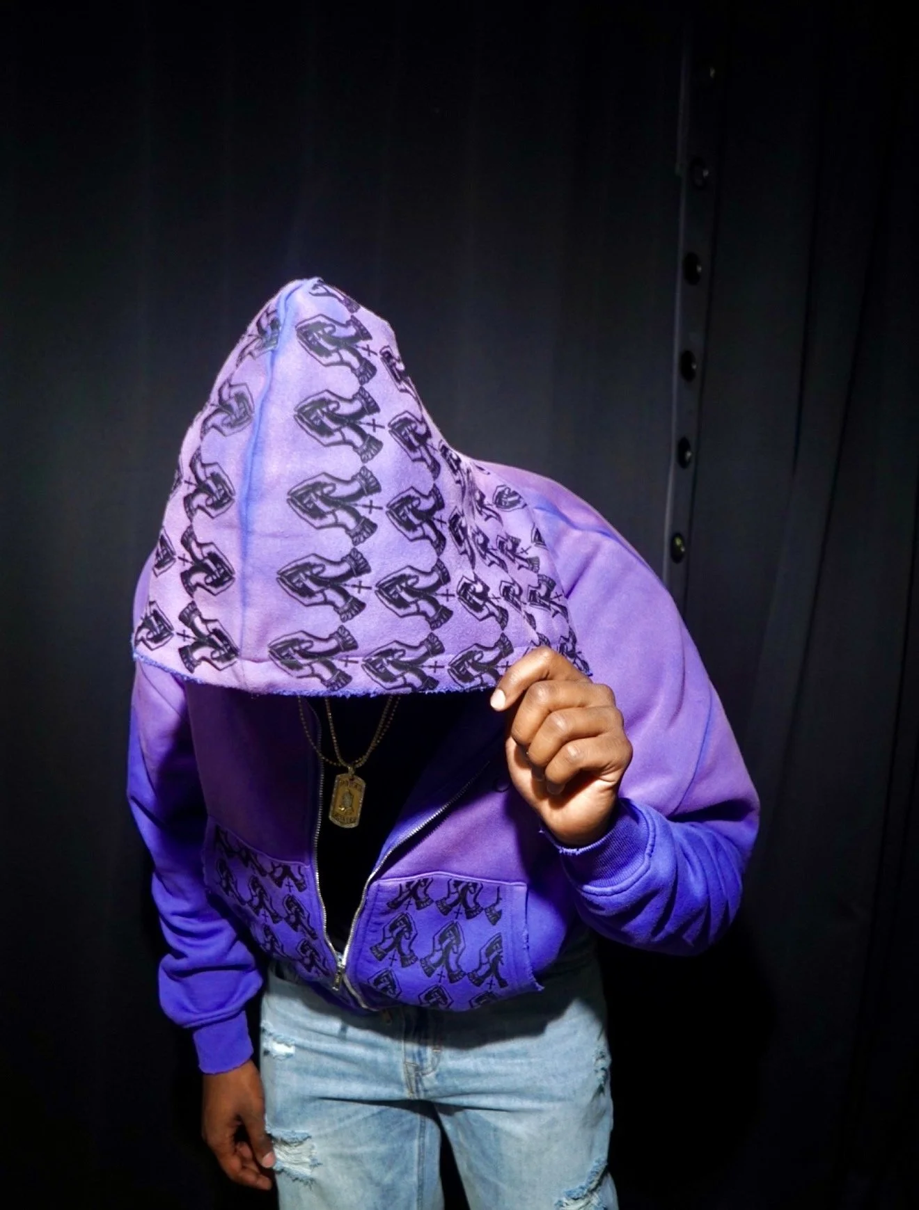 Purple Prayer Hands Hoodie