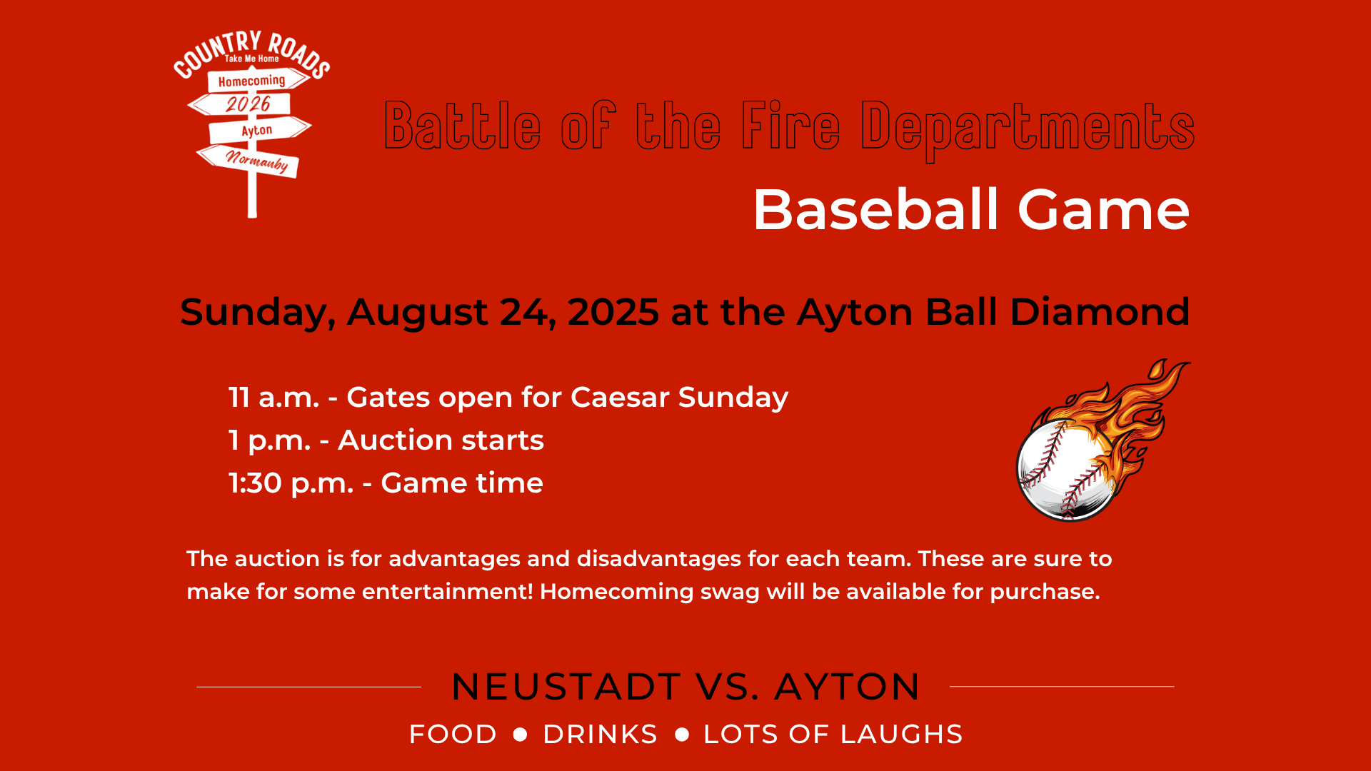 Battle of the Fire Departments Baseball Game