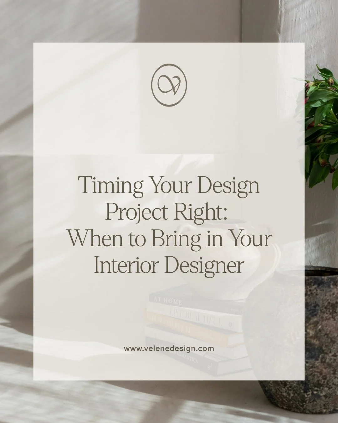 I get this question a lot &mdash; when&rsquo;s the right time to bring in an interior designer?

If you&rsquo;re not familiar with how a designer helps create a smooth and enjoyable project experience, I thought I&rsquo;d share a few tips and timelin