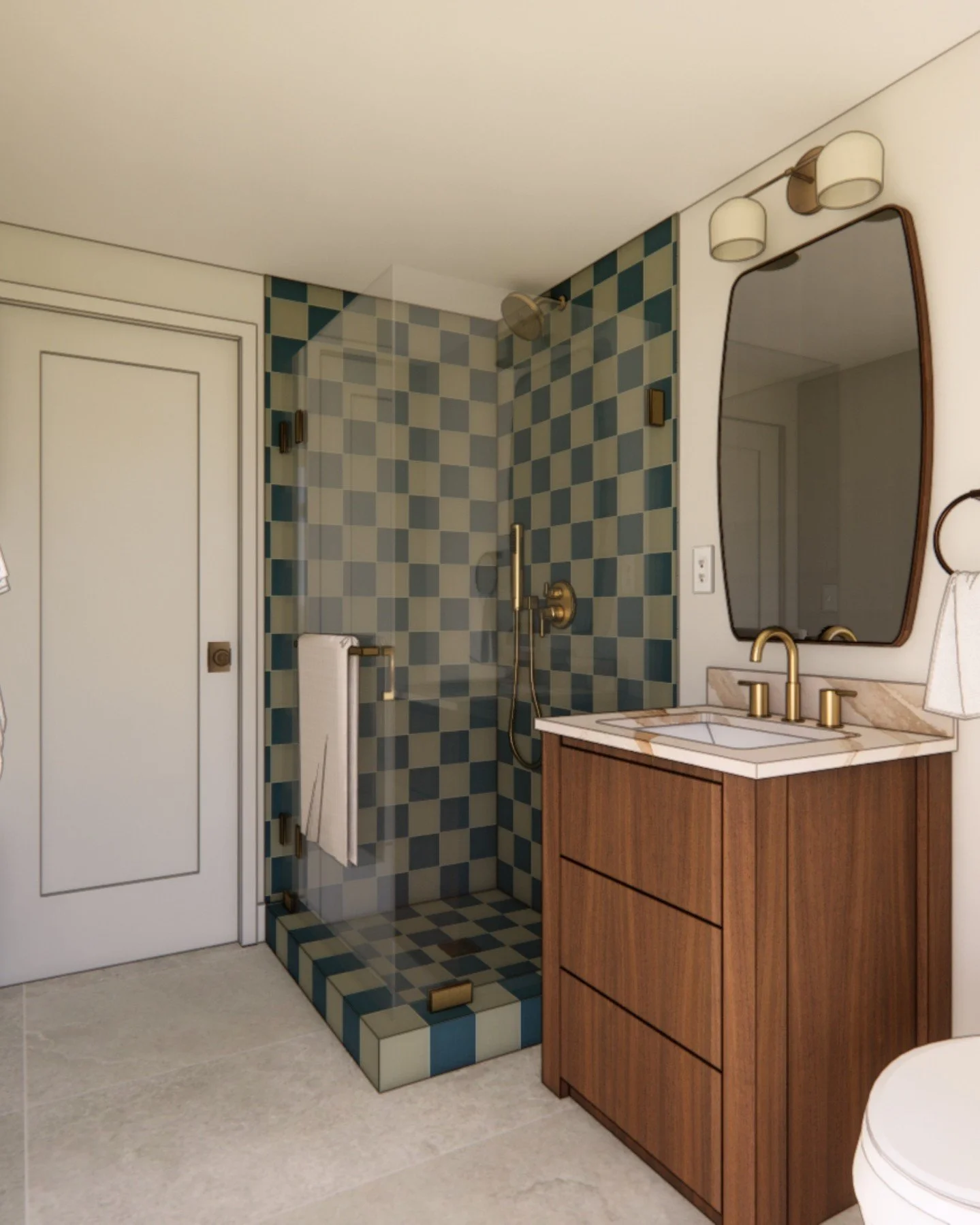 This bathroom was such a fun space to design! 😍 We&rsquo;re so grateful our clients trusted us, because honestly&mdash;I couldn&rsquo;t imagine this playful guest bathroom any other way!

#bathroomdesign #bathroomreno #bathroominteriors #interiordes