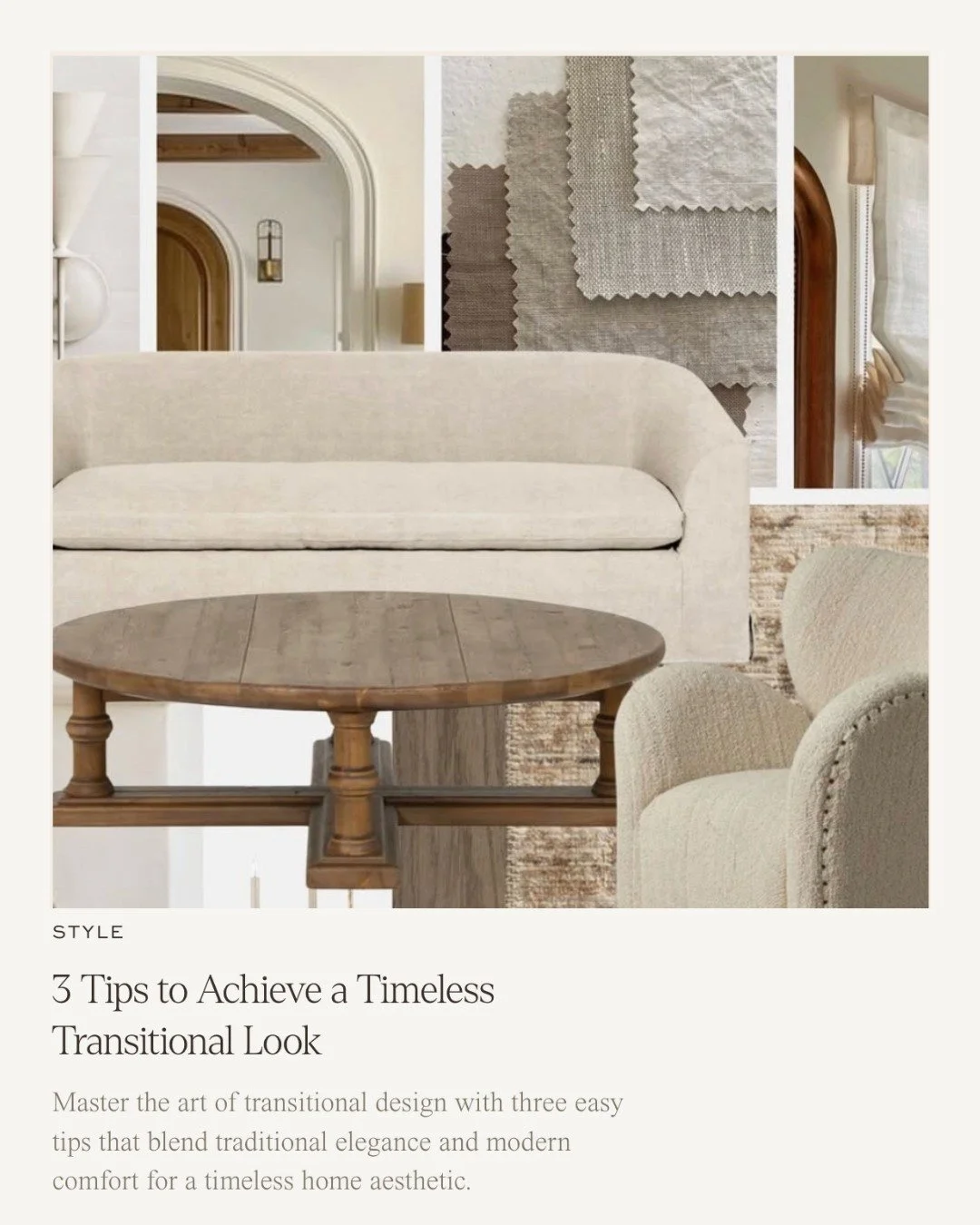Resharing our latest blog: &ldquo;3 Tips to Achieve a Timeless Transitional Look.&rdquo; ✨

This is one of our favorite styles to create! Transitional design is all about balance&mdash;blending modern and traditional elements to create spaces that fe