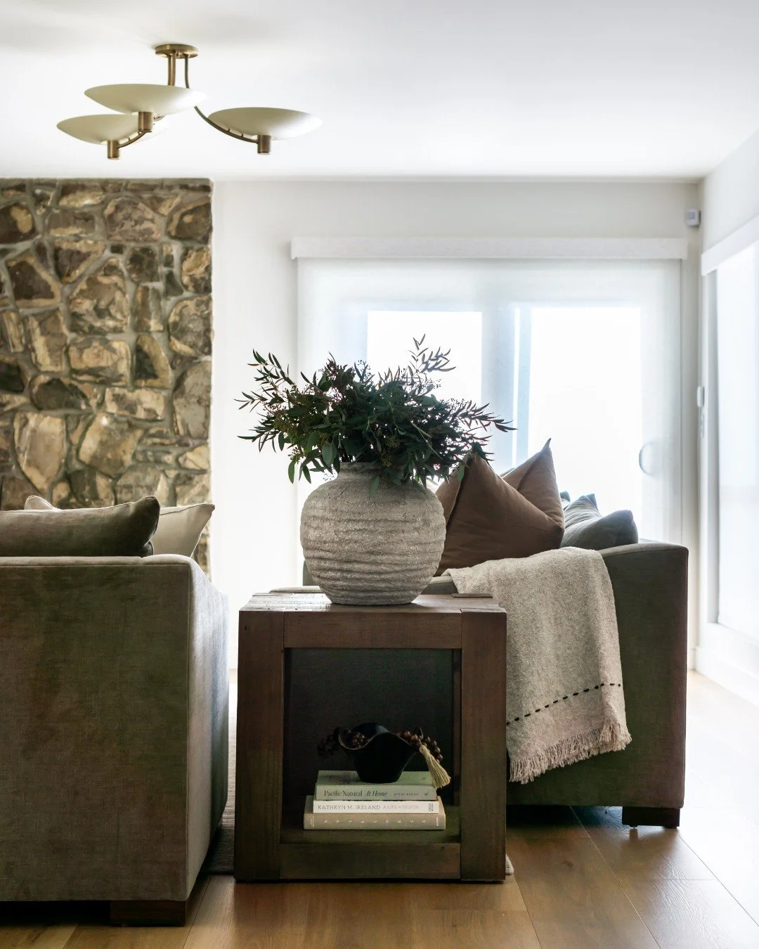 Love this view. The layers of texture, the materiality, the way the space invites you to slow down and unwind with family. A feeling of comfort and ease. We believe great design goes beyond beauty&mdash;it should be livable, functional, and meant to 