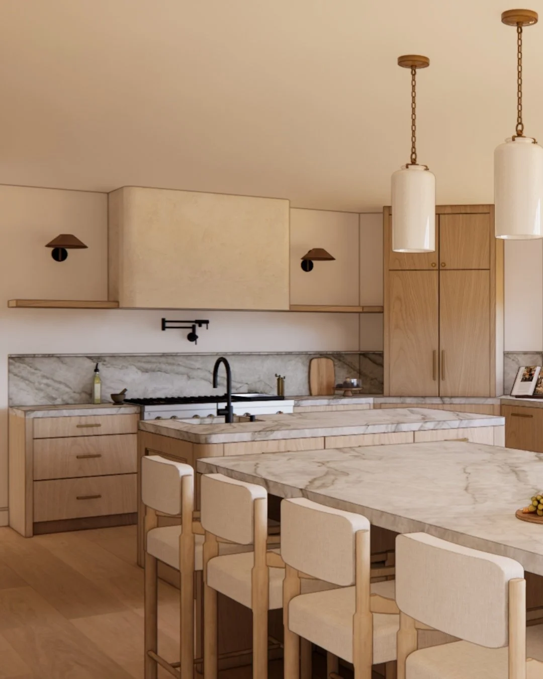 It all began with the perfect slab&mdash;and from there, everything fell into place.

Our client envisioned a kitchen that felt as beautiful as it was functional&mdash;designed for everyday family life, with thoughtful storage woven throughout. Drawi