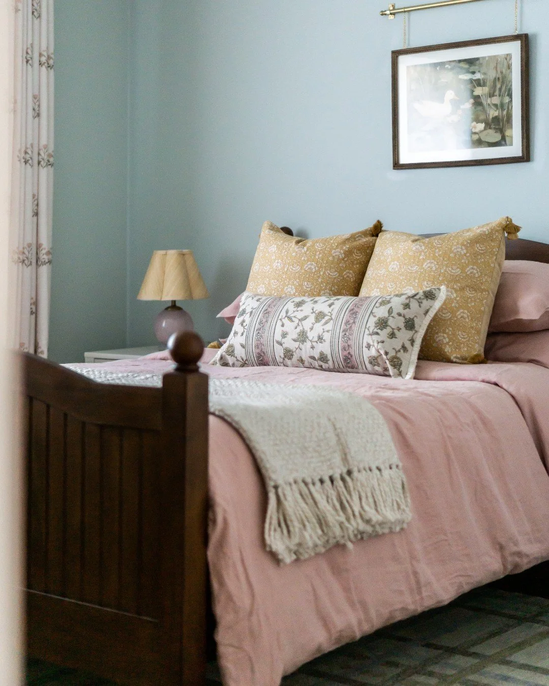 This sweet girl's room is layered with playful prints, soft feminine touches, and a thoughtful mix of color&mdash;creating a space full of character, intention, and room to grow.

#velenedesign #girlsroom #interiordesign #homeremodel #designwithinten