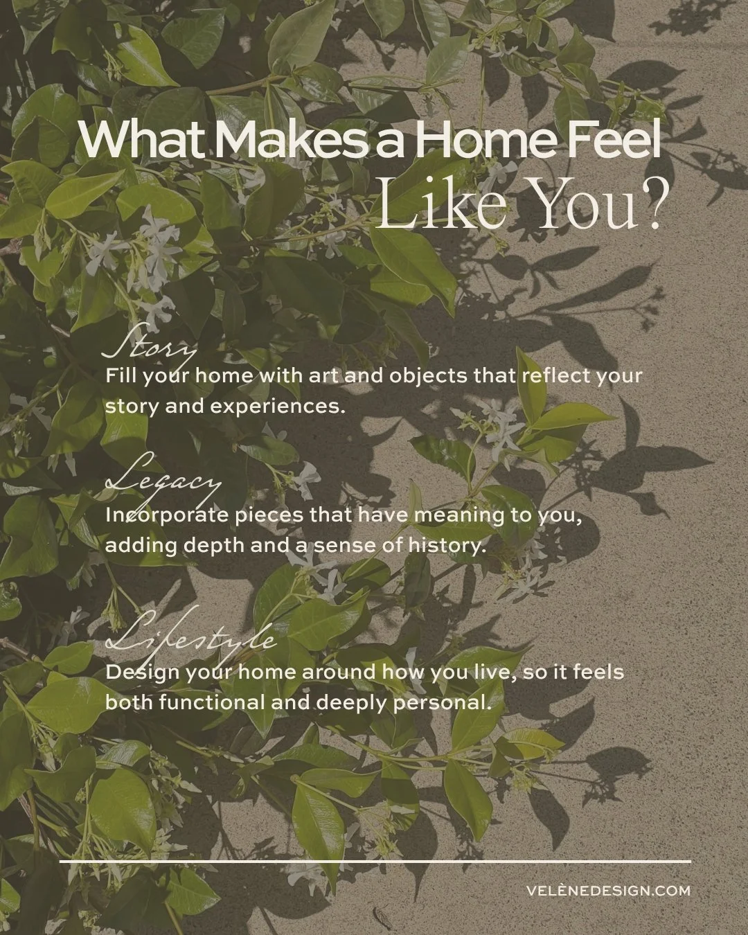 This takes some deep digging, but everyone has their story, their footprint, and the legacy they want to leave in their forever home. These are the fundamental aspects that turn a house into a home&mdash;your home. 

#velenedesignhouse #personalhomes