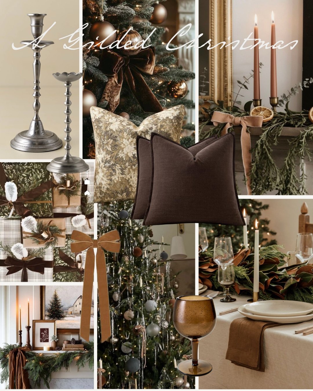 Eeek!! I'm feeling all the Christmas feels already!! 🎄✨ I've been putting together some holiday mood boards, and I'm loving these different directions! Which one is your favorite? And are there any Christmas decor trends you're especially excited ab