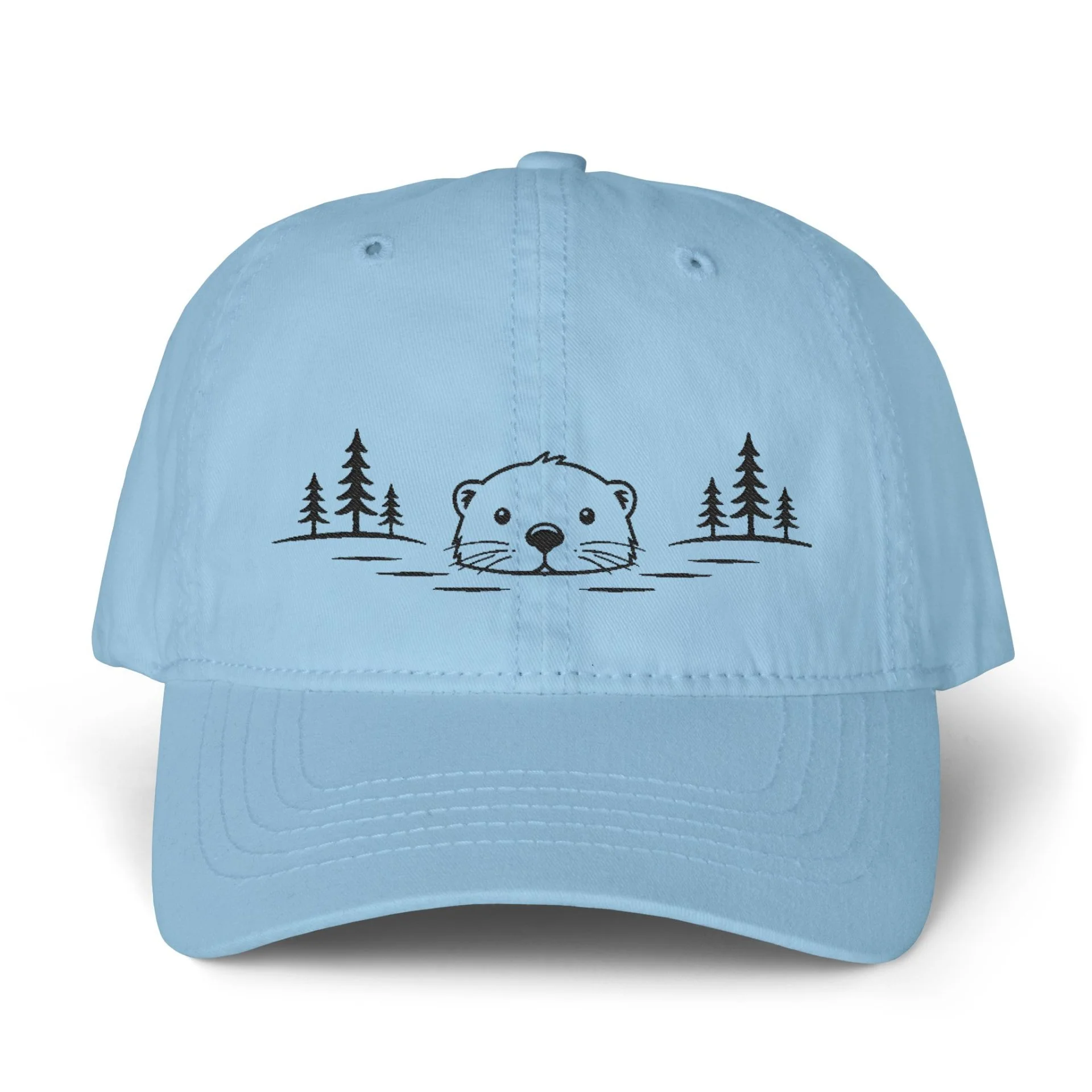Minimalist Otter Embroidered Hat by Woodland Wander Co.