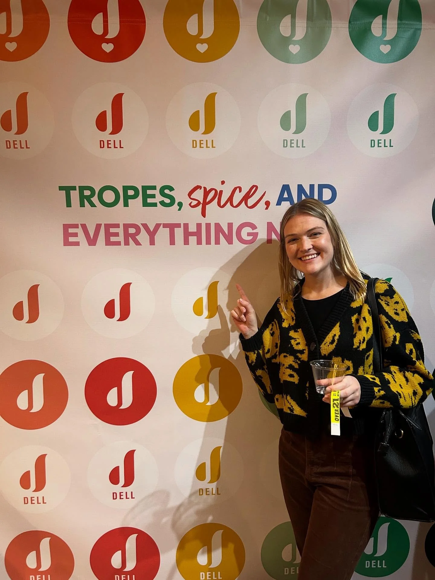 Such a fun night at the @dellromance panel at the Ripped Bodice in Brooklyn tonight!!! These women are incredible and inspiring and I can&rsquo;t believe I will soon get to call myself a Dell Romance author alongside them 💕

(feat. my over 21 wristb