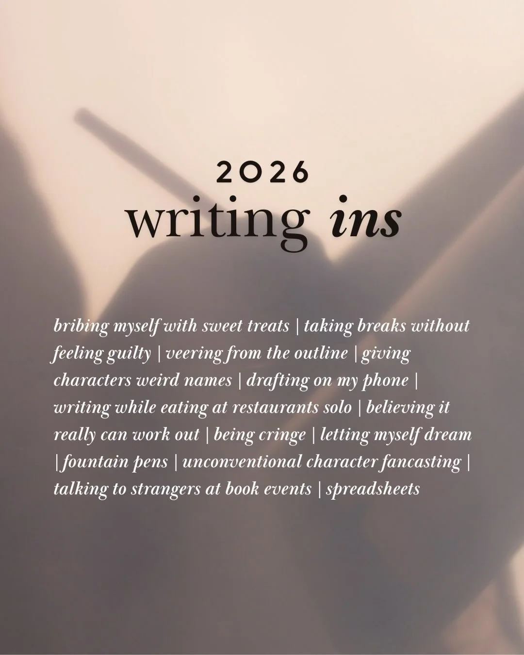 What I&rsquo;m looking forward to this year and what I&rsquo;m hoping to leave in the past 😌

#writing #writingcommunity #writergram #2026 #insandouts