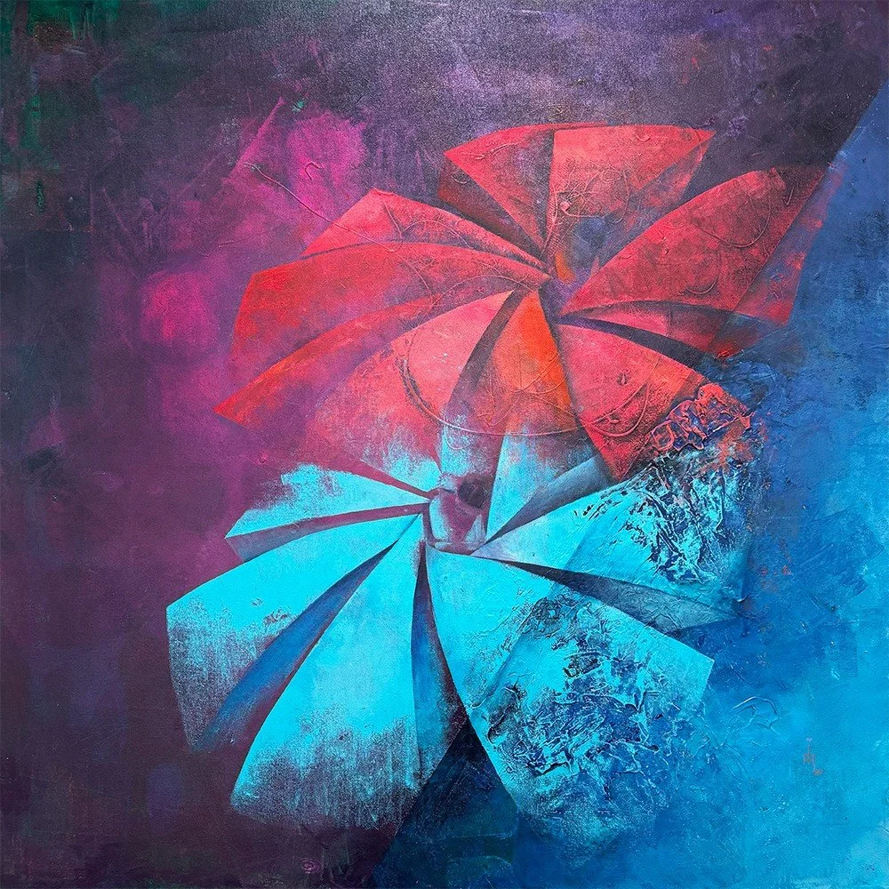 Twin of my Essence, 30"X30", acrylic on canvas, $1790