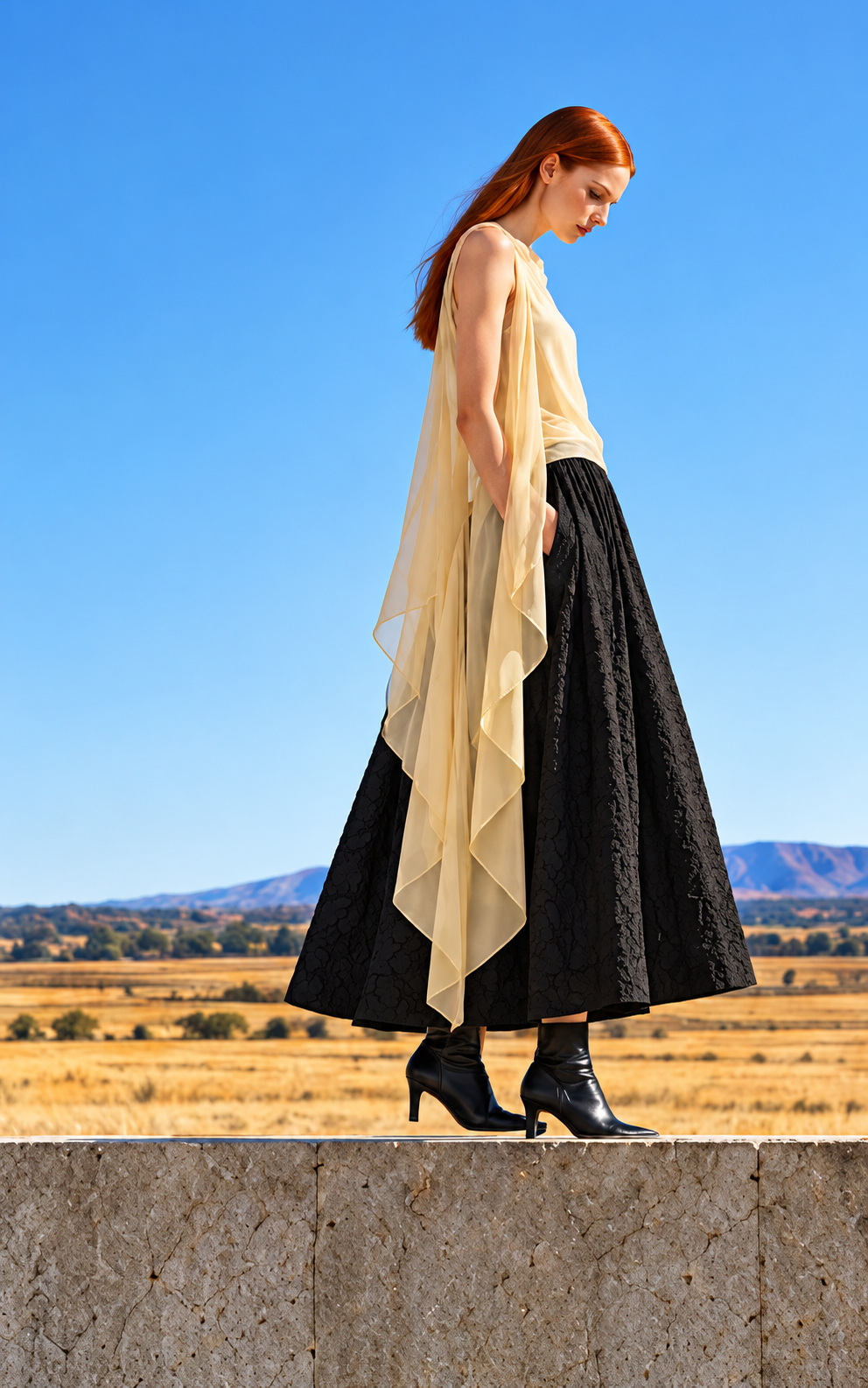 Red-Haired Muse Over Sunlit Highlands.png