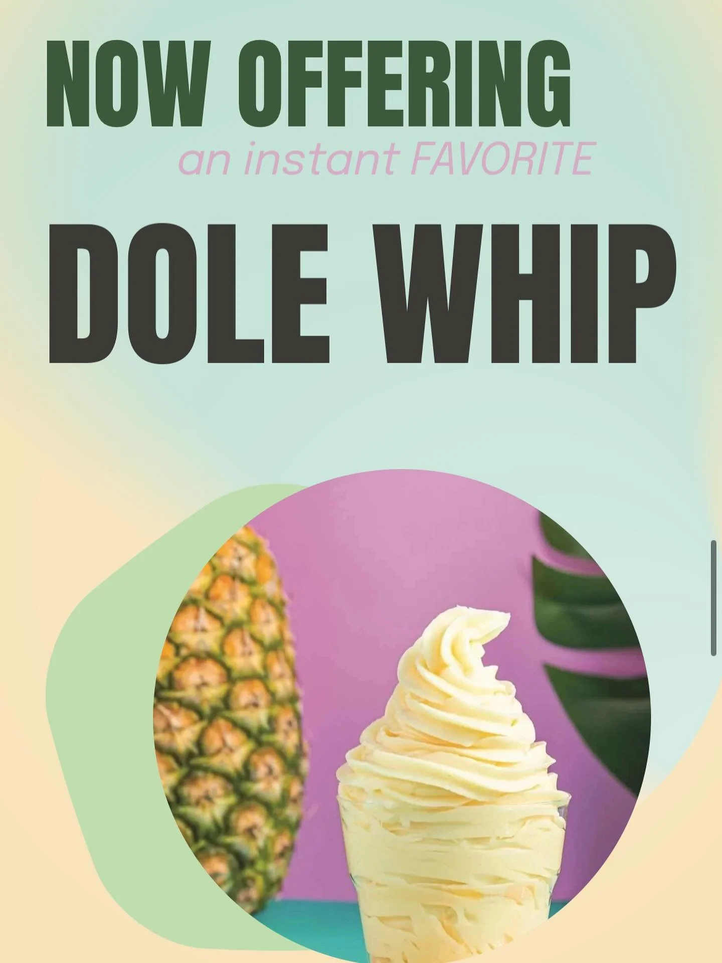 This weekend don&rsquo;t forget to try our new item Dole Whip!! 🍍 An instant favorite!  See you soon ! 

Full menu at icedupasianstyle.com