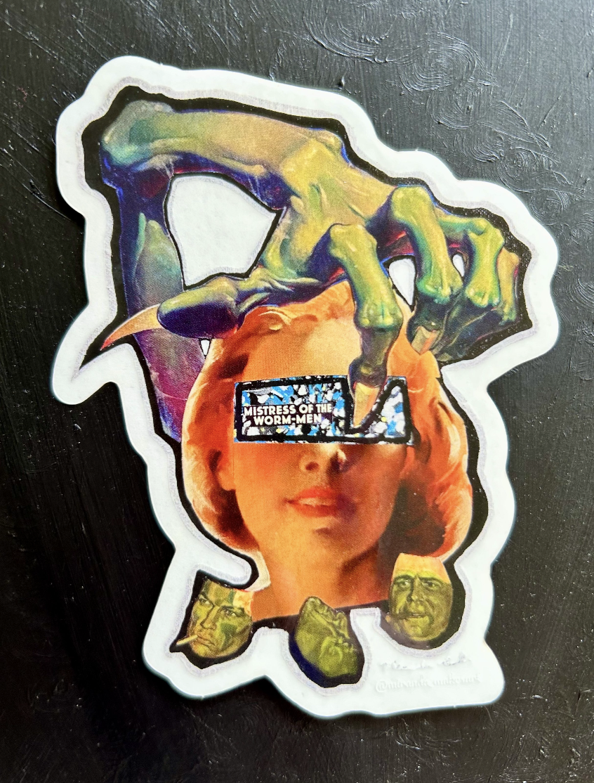 Mistress of the Worm Men Die-cut Sticker