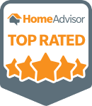 HomeAdvisor Top Rated badge with five stars