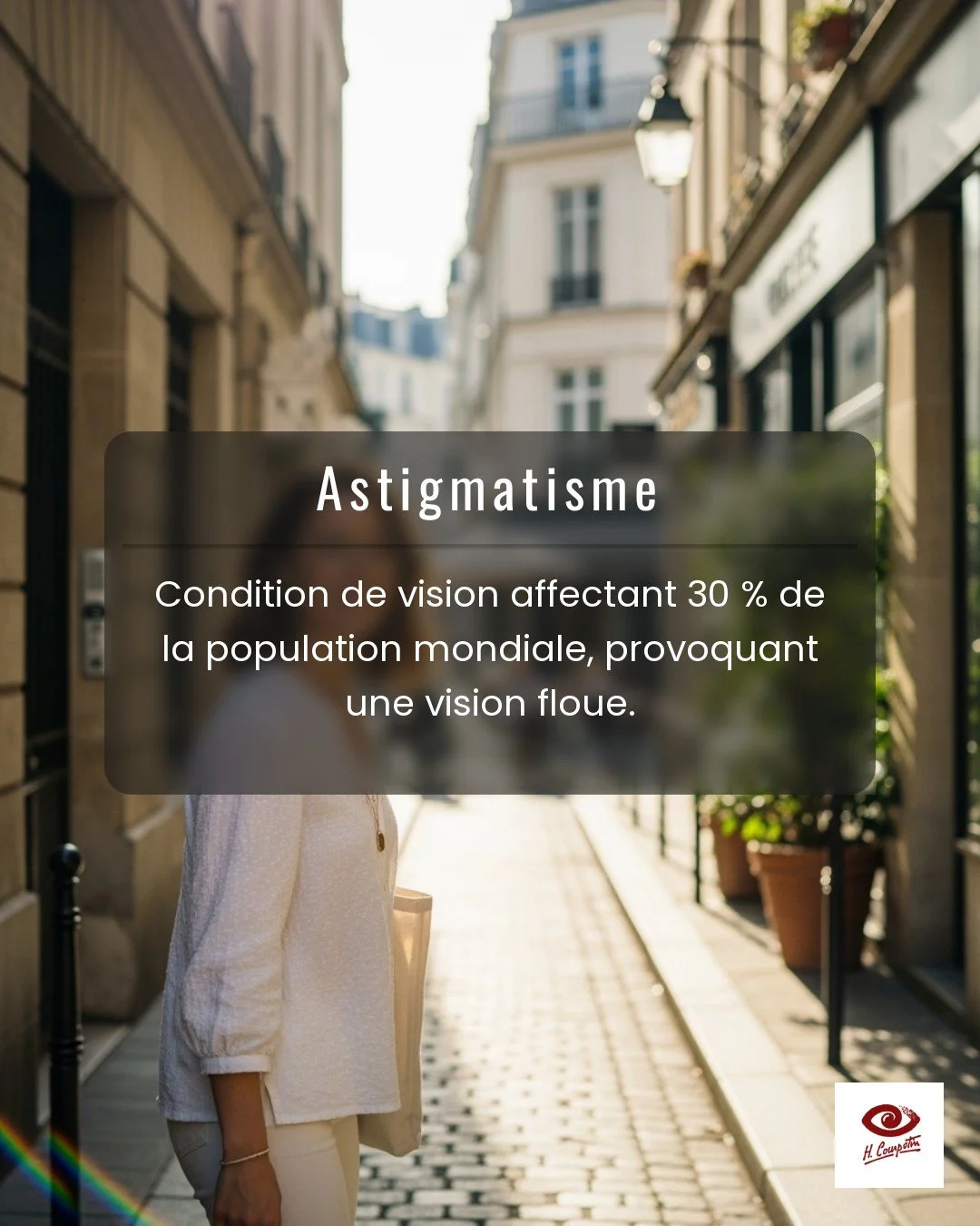 Qu'est-ce que l'astigmatisme ?

👉  Il s'agit d'une irr&eacute;gularit&eacute; dans la courbure de la corn&eacute;e ou du cristallin de l'&oelig;il, entra&icirc;nant une vision floue.
👉  Sympt&ocirc;mes courants ? Vision floue, maux de t&ecirc;te, f