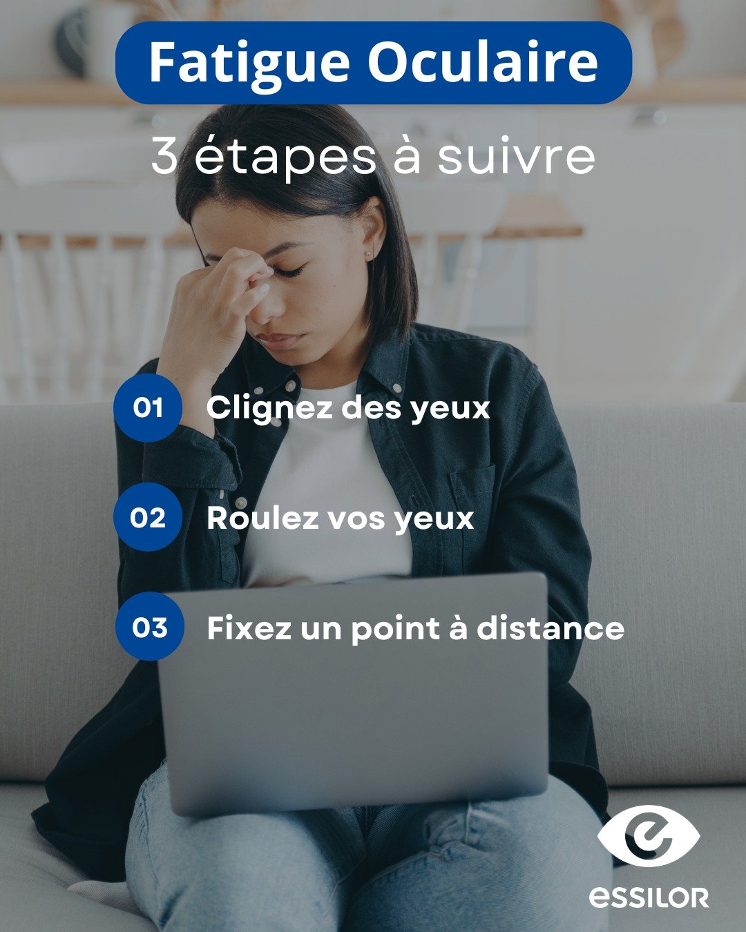 😌 3 gestes simples pour apaiser vos yeux :

1️⃣ Clignez souvent pour les r&eacute;hydrater
2️⃣ Faites rouler vos yeux dans toutes les directions
3️⃣ Regardez au loin pour d&eacute;tendre l&rsquo;accommodation

Une vraie pause bien-&ecirc;tre &agrave