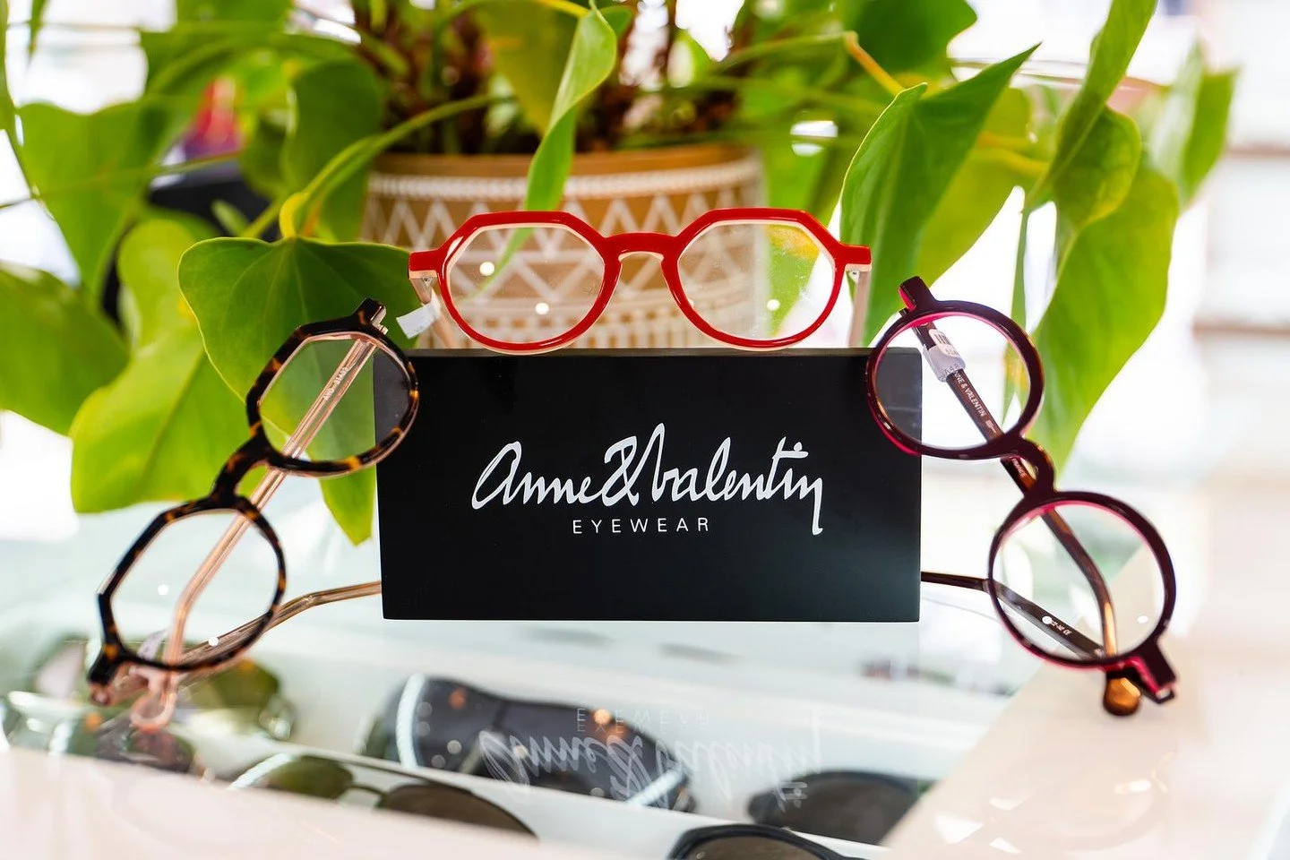 L'harmonie des formes g&eacute;om&eacute;triques et des couleurs audacieuses insuffle une v&eacute;ritable &eacute;nergie &agrave; notre espace showroom.

La collection Anne &amp; Valentin illustre notre passion pour la lunetterie originale et le sav