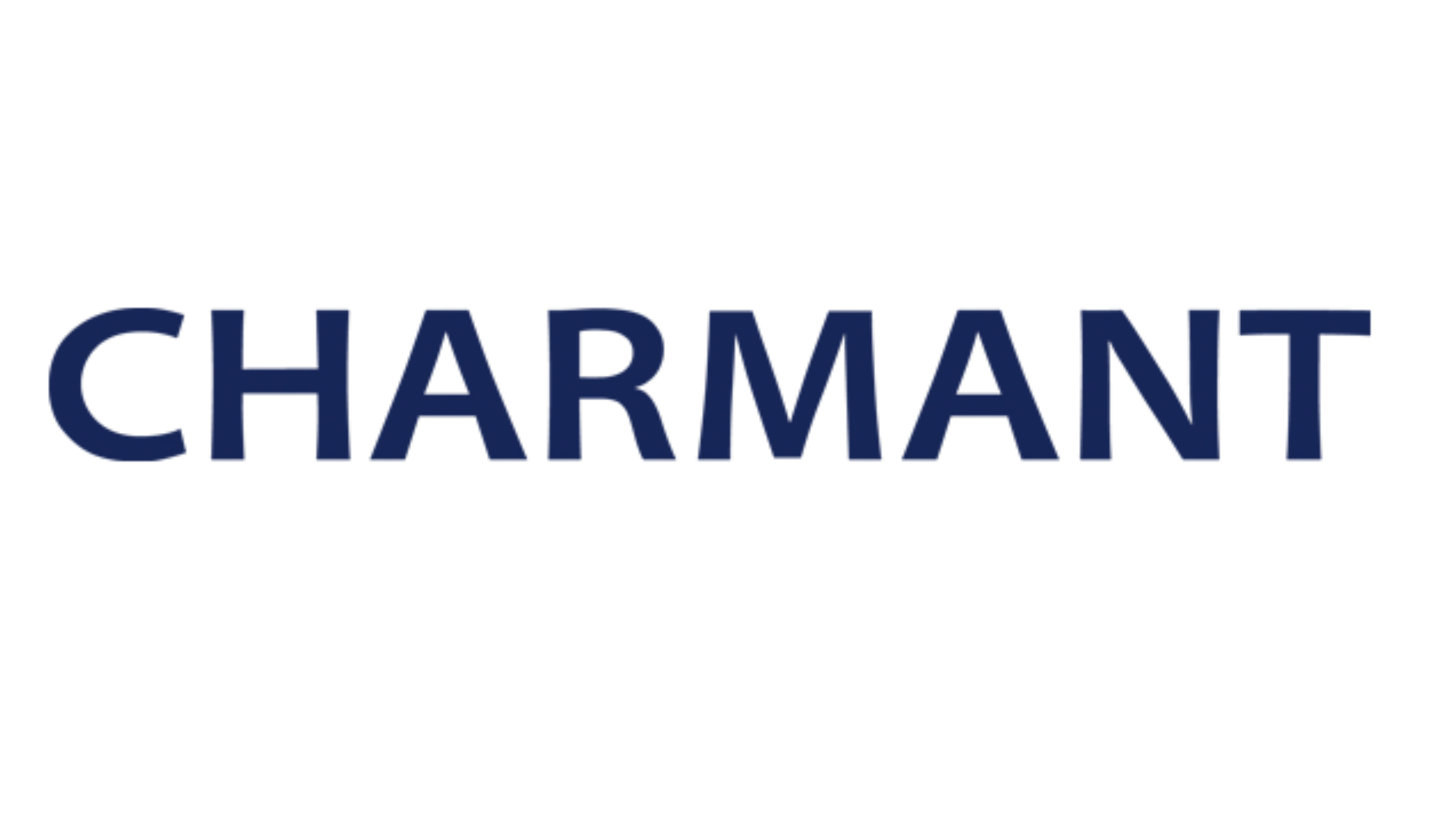 Logo de la marque Charment avec le mot en majuscules en bleu foncé.