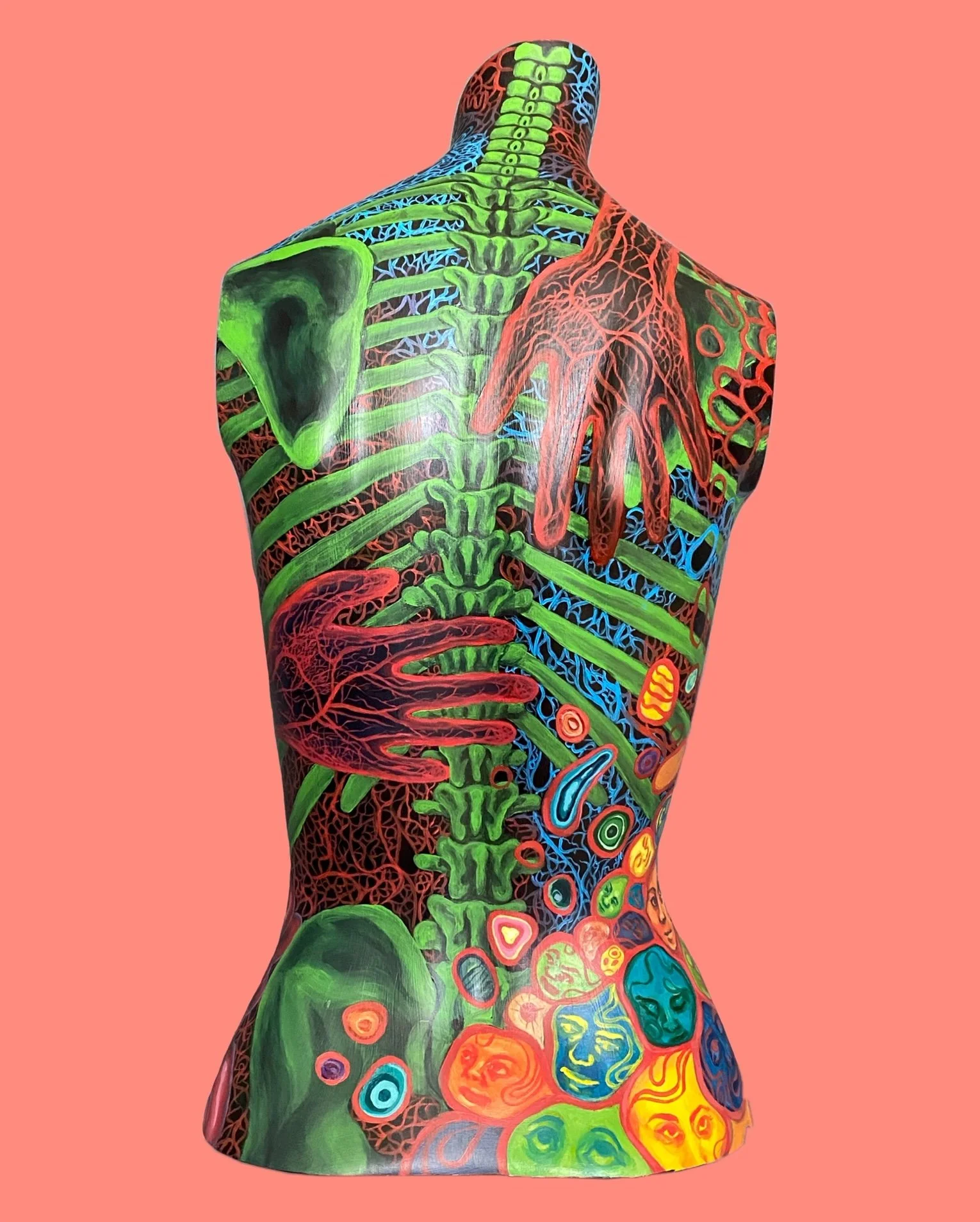 "Universe Inside"
acrylic on life-sized mannequin