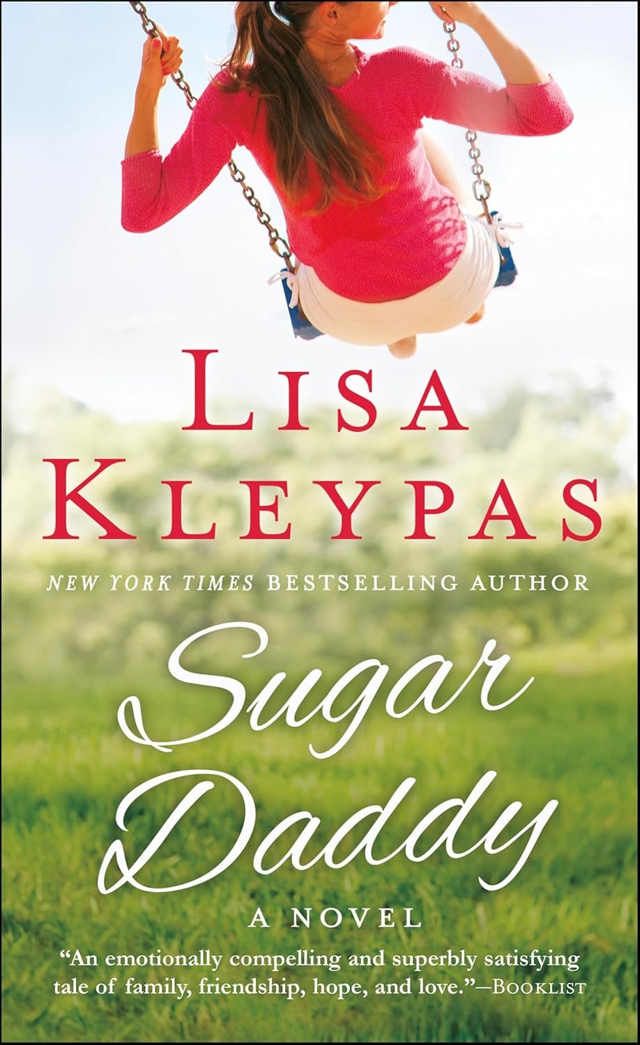 Book cover of 'Sugar Daddy' by Lisa Kleypas, featuring a woman on a swing with a blurred green background.