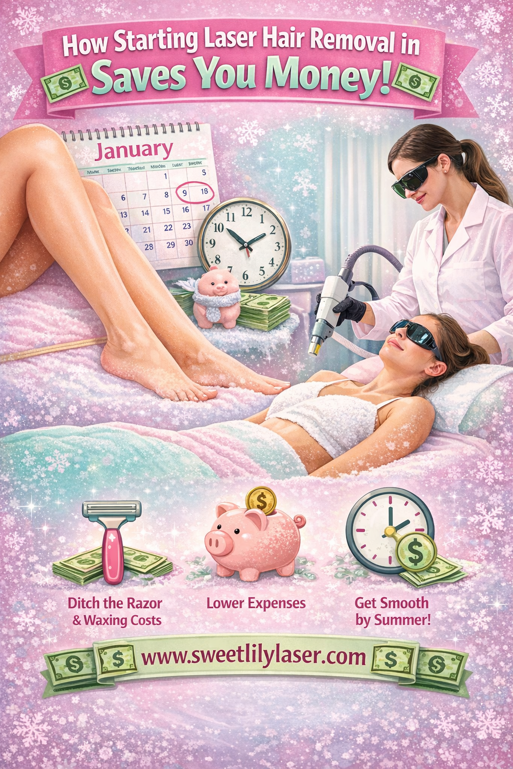 💰How Starting Laser Hair Removal in January Saves You Money 💵