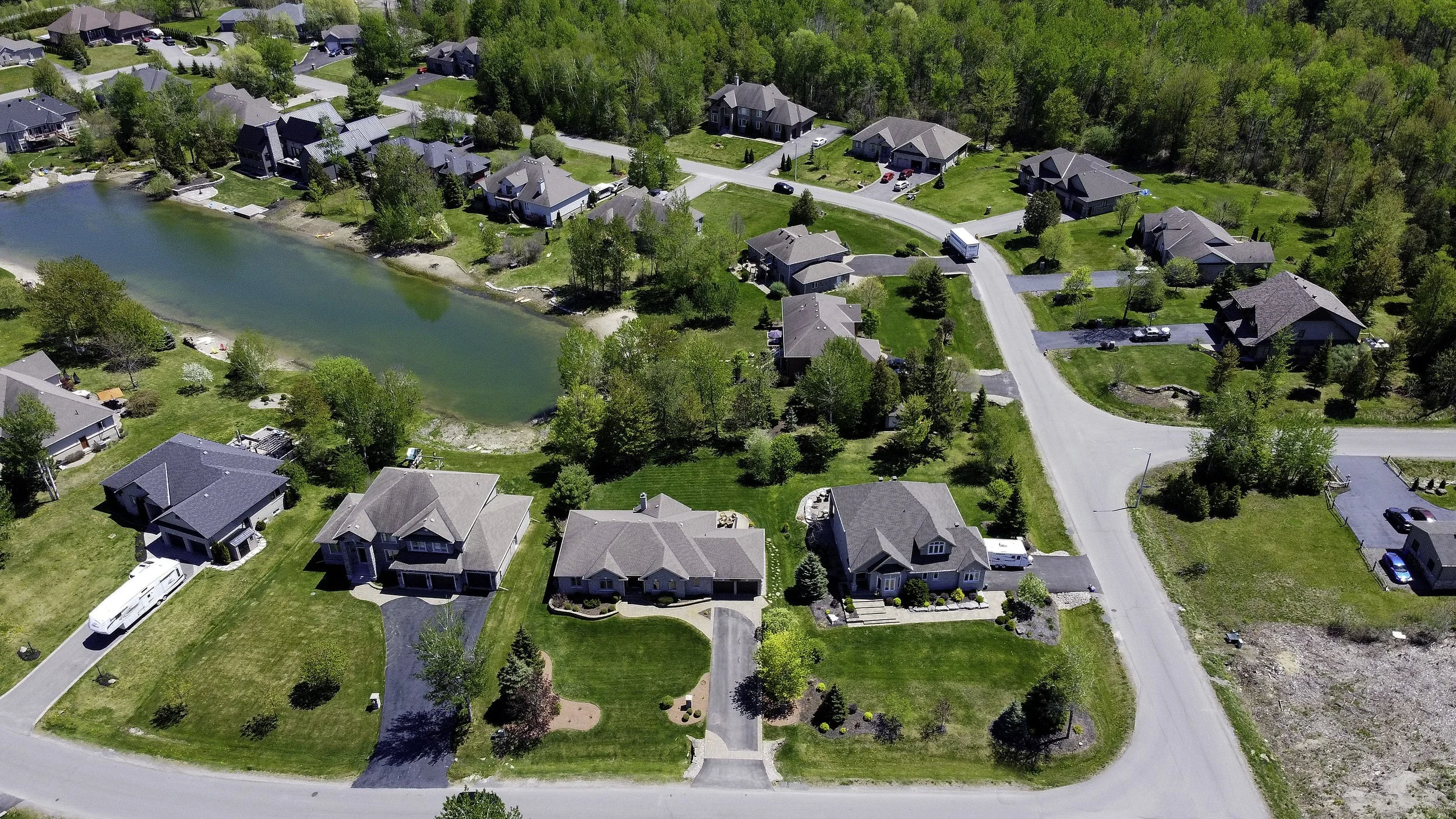 South Village neighbourhood in Greely Ontario aerial view, Greely real estate, Greely homes for sale