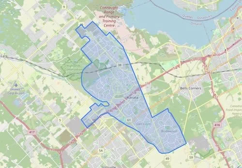 Image of Kanata map boundaries