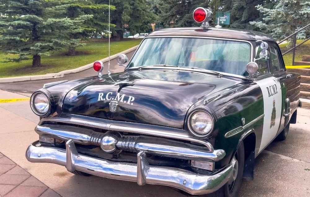 Vieille voiture de patrouille de la GRC, Gendarmerie royale du Canada, relocalisation de la GRC à Ottawa