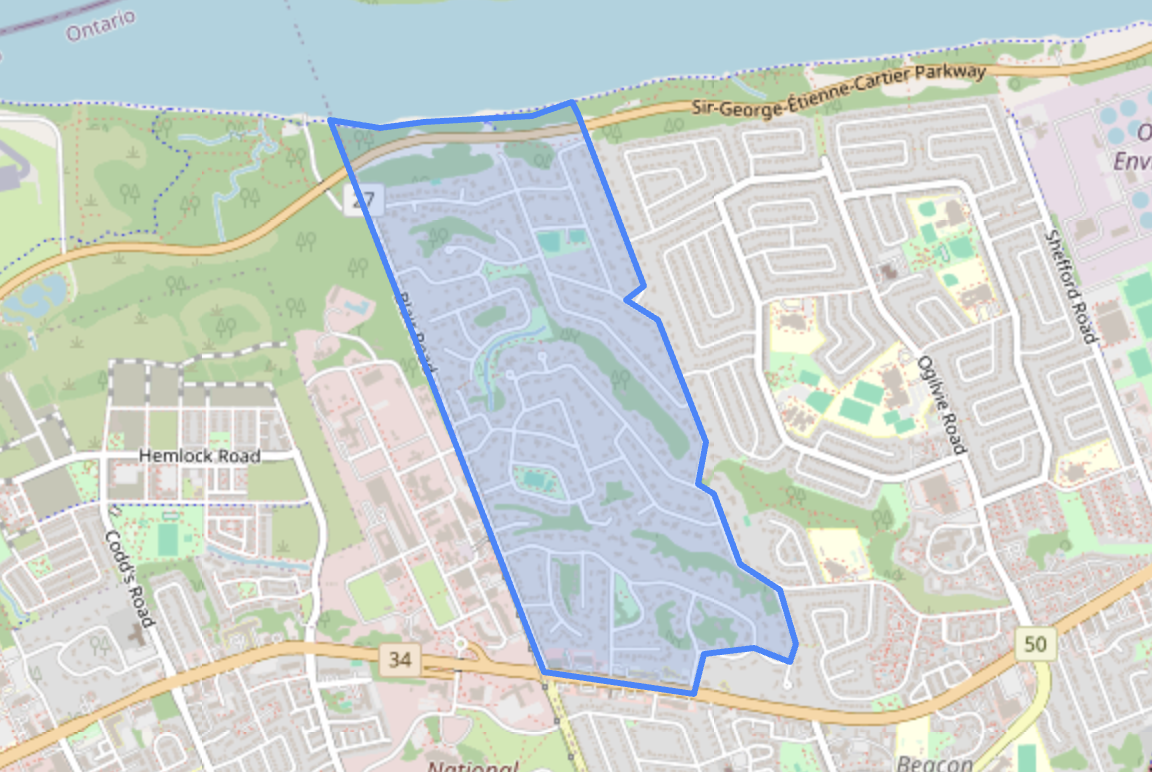 Map of Rothwell Heights showing boundaries, Rothwell Heights Real Estate