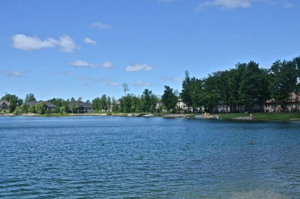 View of Village Lake in South Village, Greely Ontario