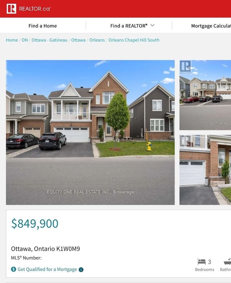 Ottawa Discount real estate agent mls screenshot