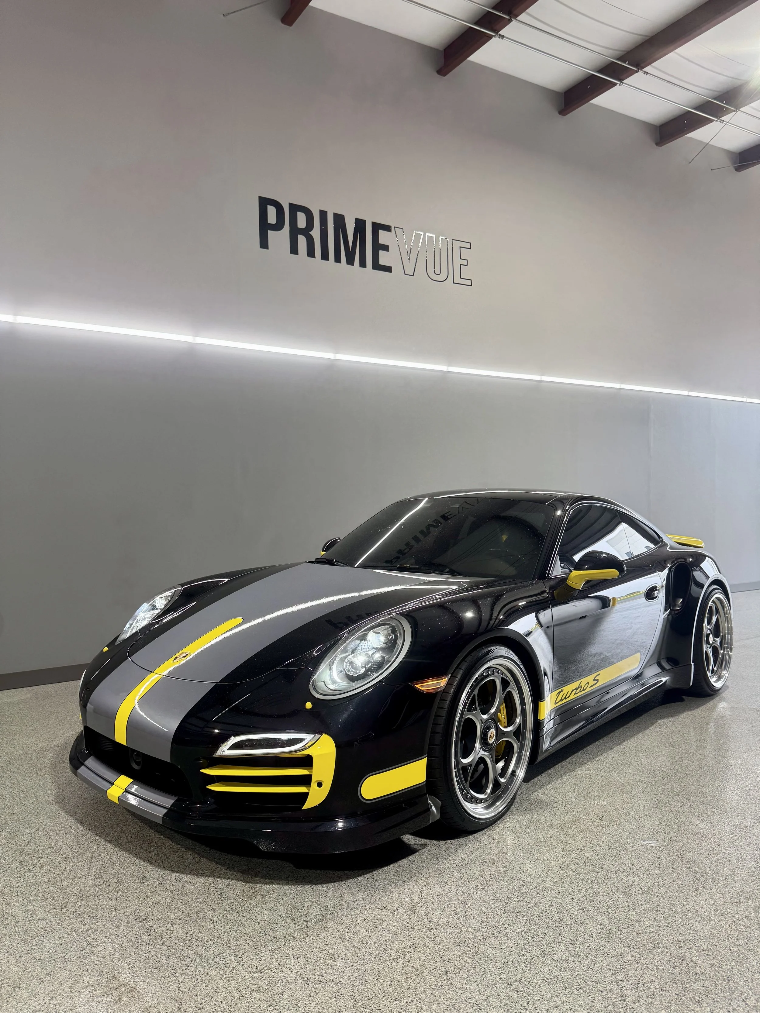 Porsche 911 getting full front ppf at PrimeVue in Plainfield.