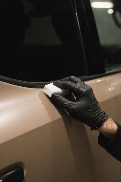 ceramic coating being applied on ppf at PrimeVue Protection