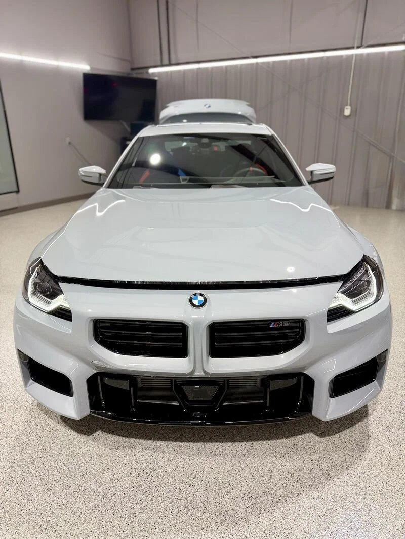 PPF being installed on BMW M2 at PrimeVue Protection