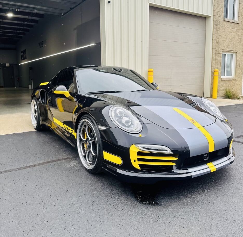 Porsche 911 Turbo S full coverage paint protection film done at PrimeVue Protection