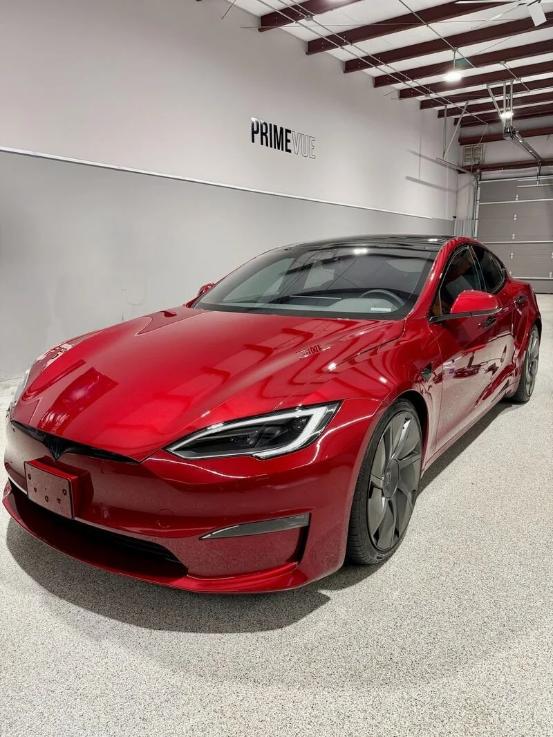 Tesla model s partial front ppf and ceramic coating done at PrimeVue Protection