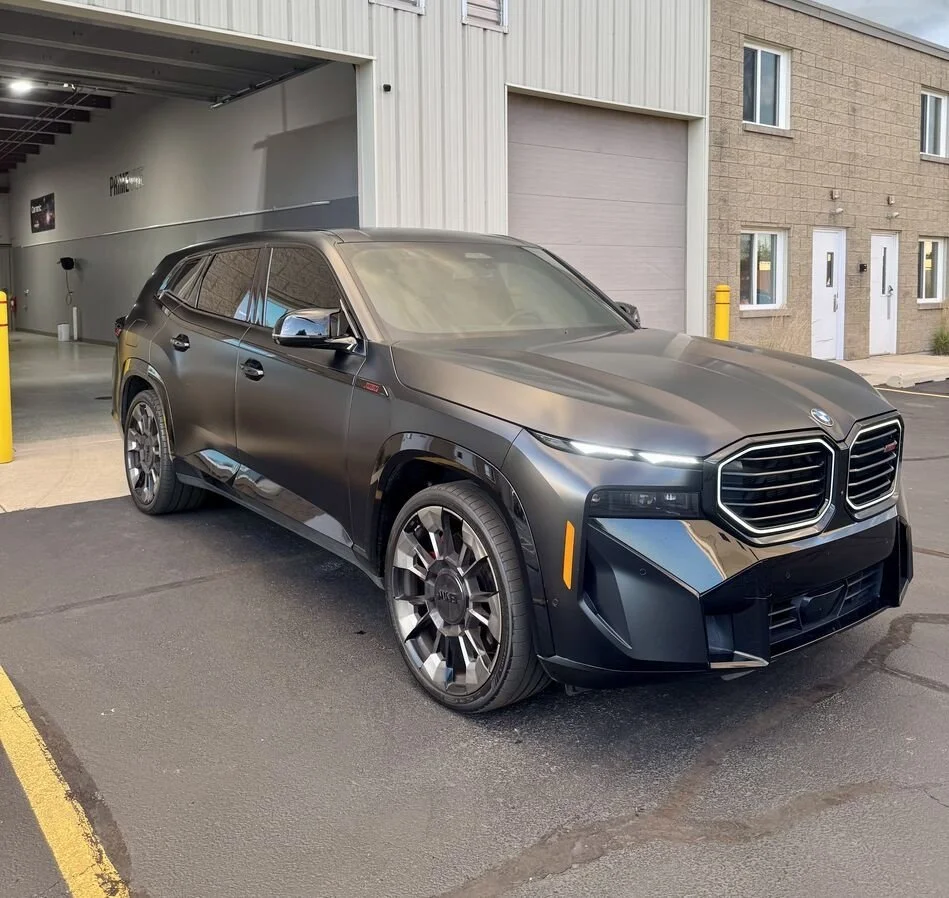 BMW XM ceramic window tints and paint protection film done at PrimeVue Protection