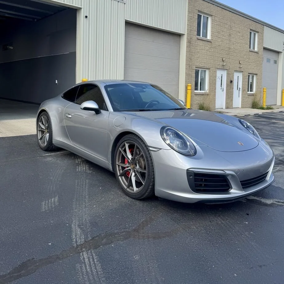 Porsche 911 Full coverage ppf and ceramic i3 window tints at PrimeVue Protection