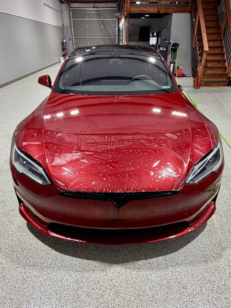 Tesla model s partial front ppf and ceramic coating done at PrimeVue Protection