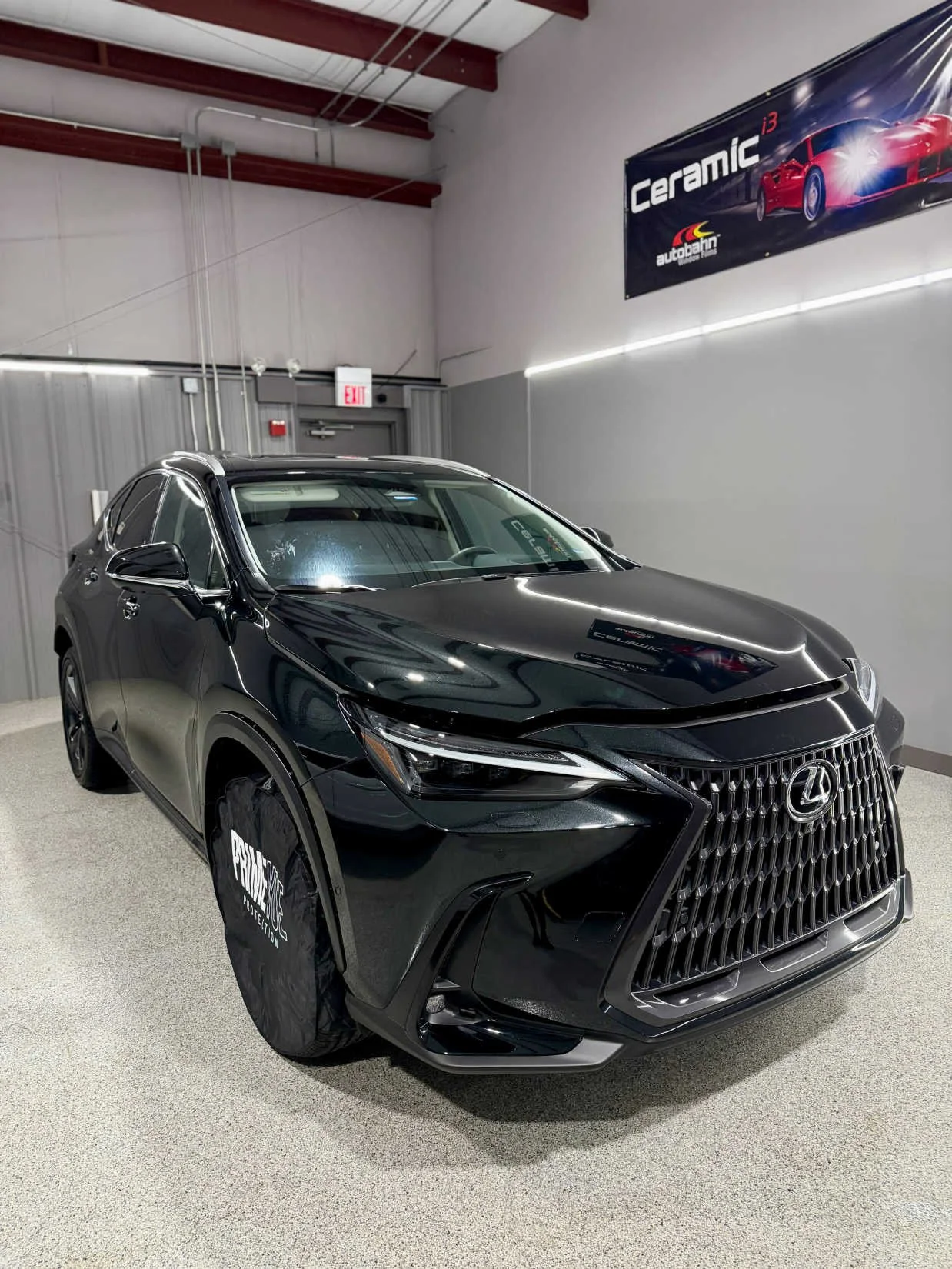 Full front ppf and ceramic coating on Lexus NX done at PrimeVue Protection 