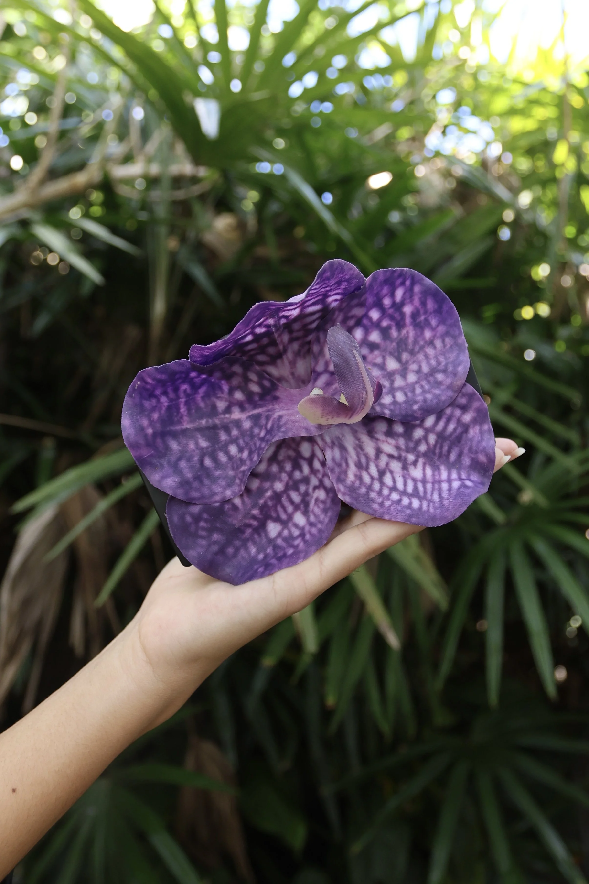 Orchid Claw Clip Purple Speckled - Large