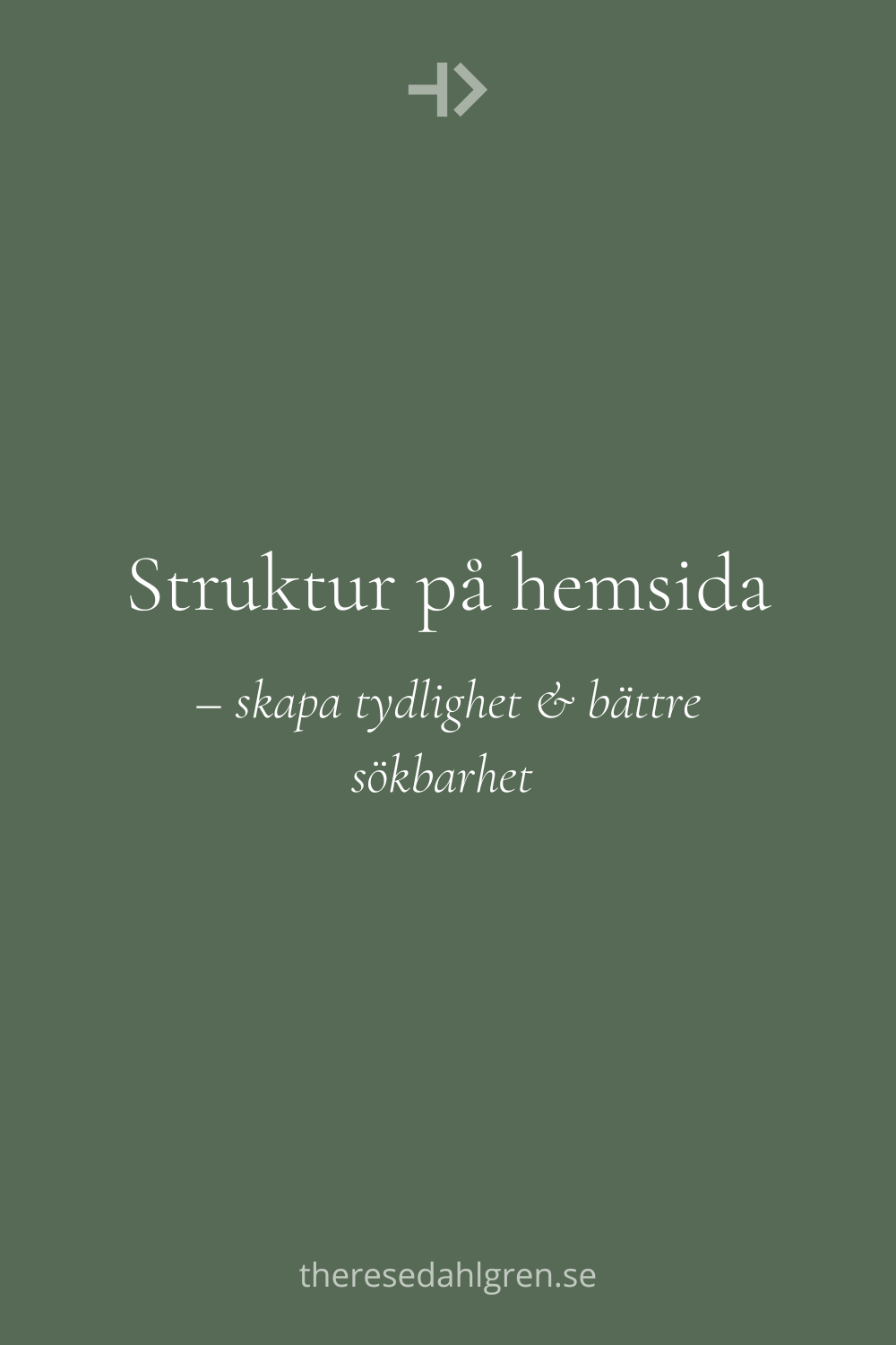 Vad betyder det att ha struktur på en hemsida?